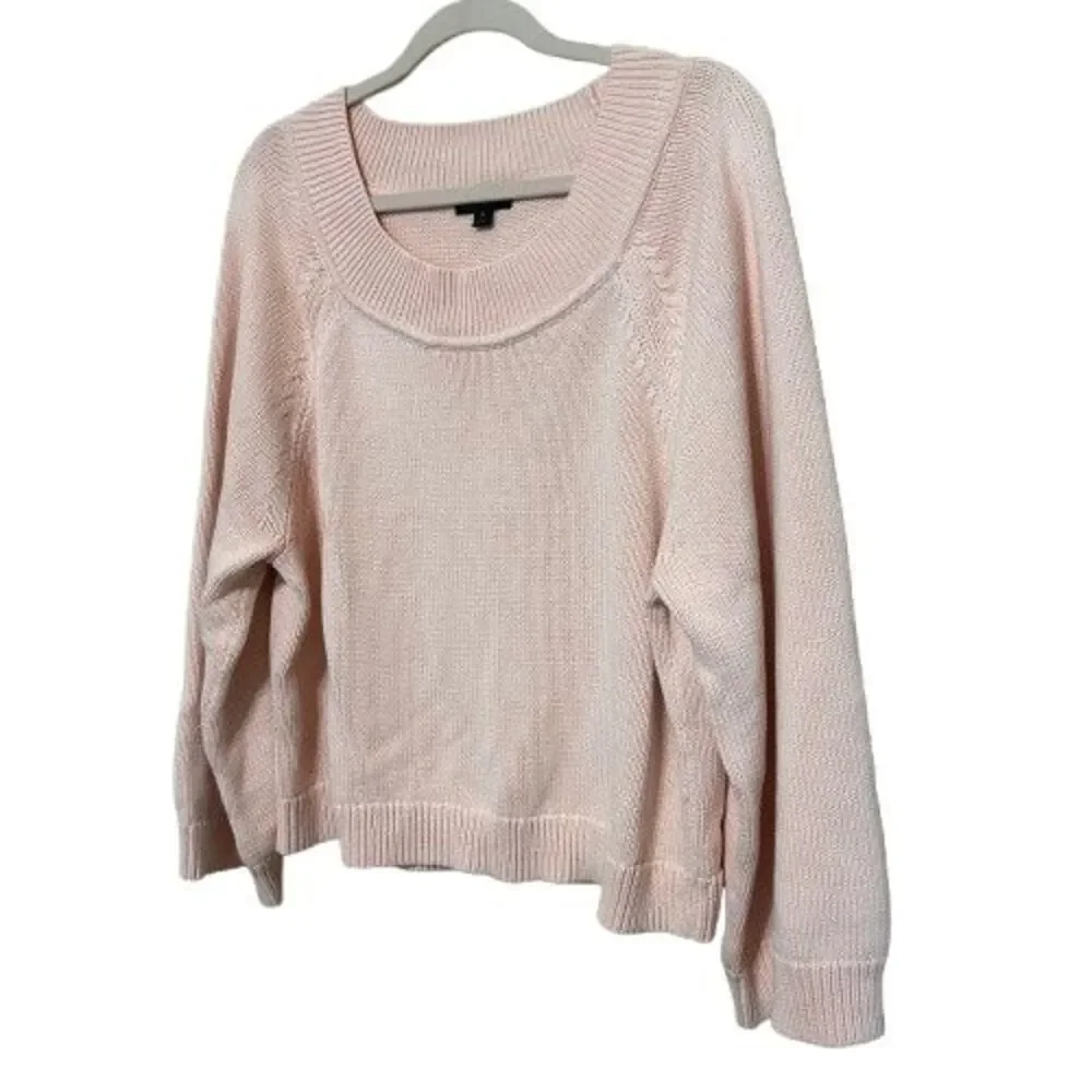 J. Crew Relaxed-Sleeve Boatneck Beach Sweater Womem Medum Pink Oversized Coastal